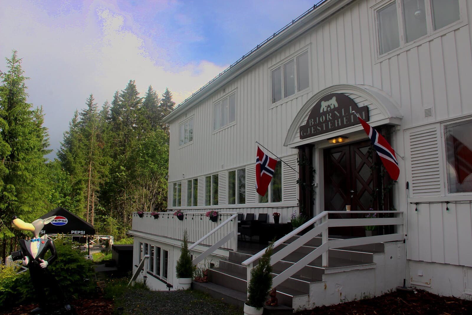 Bjørnli Gjesteheim, resepsjonen